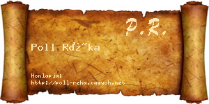 Poll Réka névjegykártya